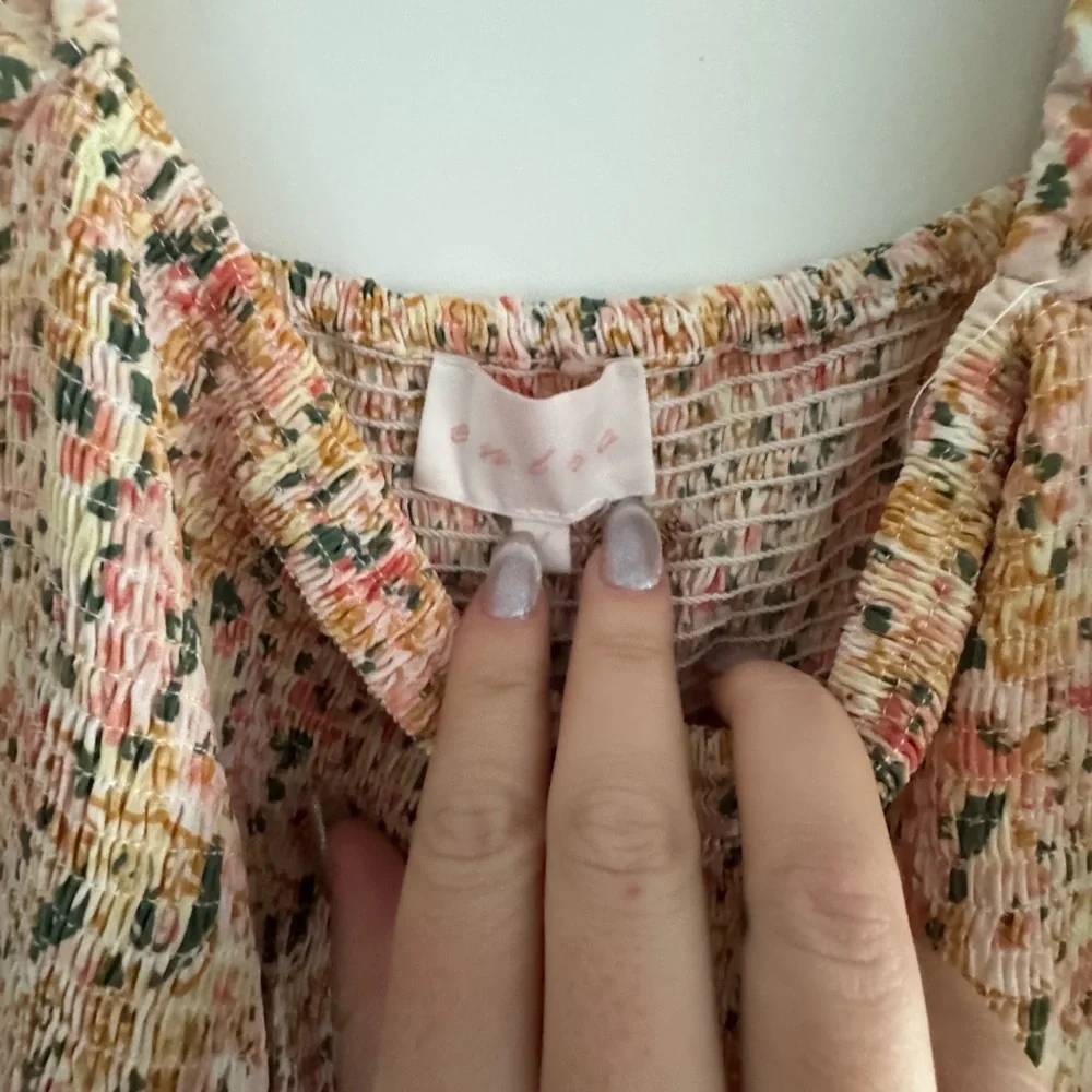 NWHT SOLD OUT PINKBLUSH Yellow Floral Square Neck Ruffle Layered Maternity Maxi - Picture 8 of 11